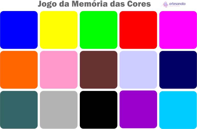 Jogo das cores em inglês para imprimir