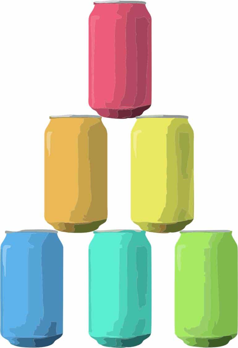 brincadeiras com latas empilhadas