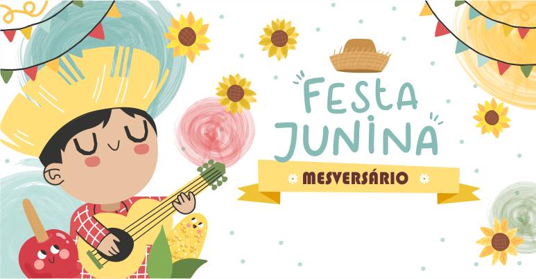 convite para mesversario junino