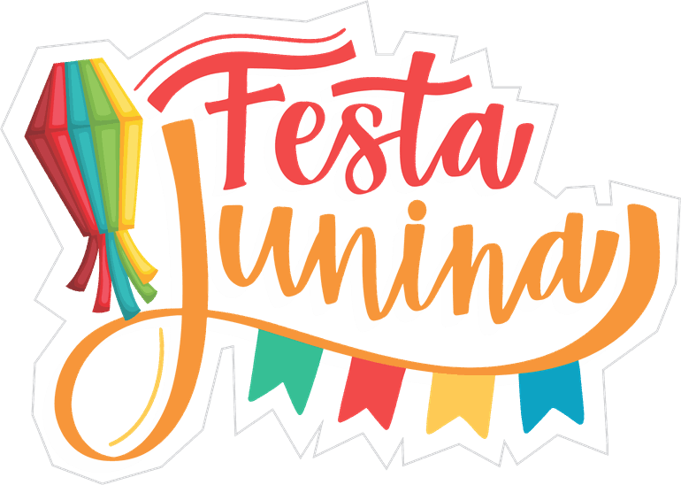 Topper de festa junina com frase