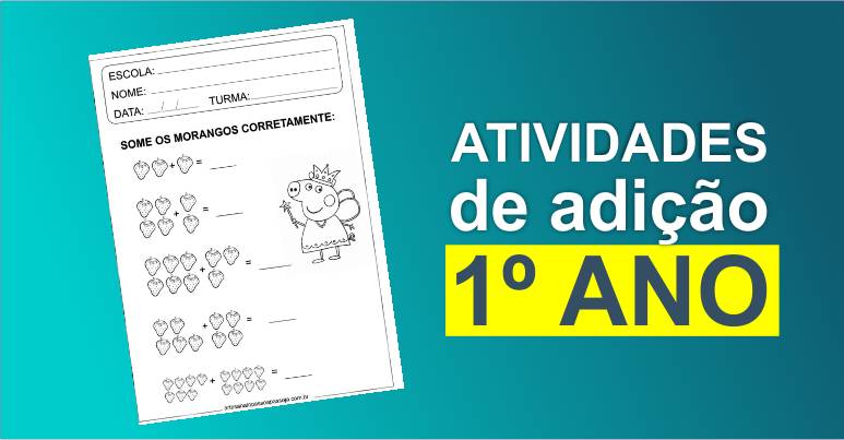 atividades de adição para o 1 ano da educação infantil