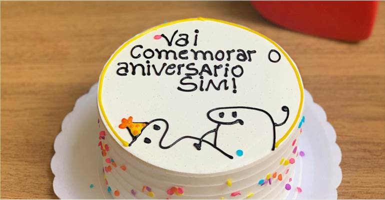 Meme Cake Flork Para celebrar un bonito aniversario, una rica mini