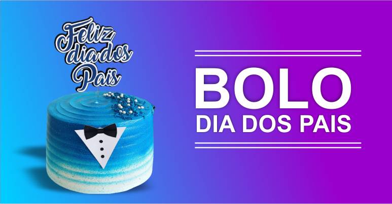 fotos de bolo de dia dos pais azul