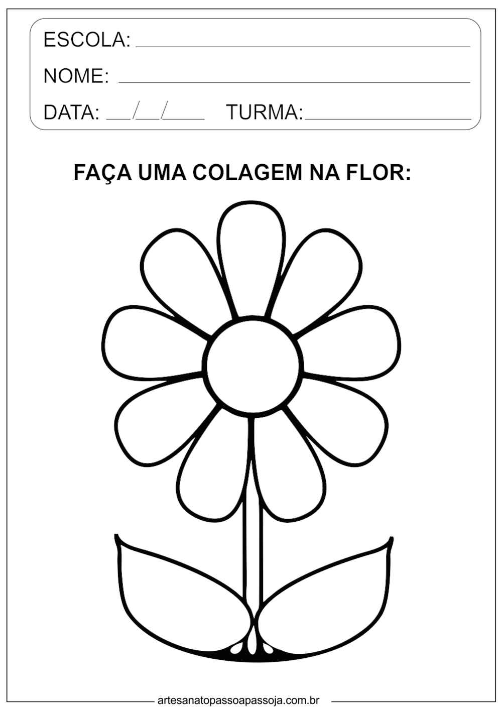 Atividade com flor