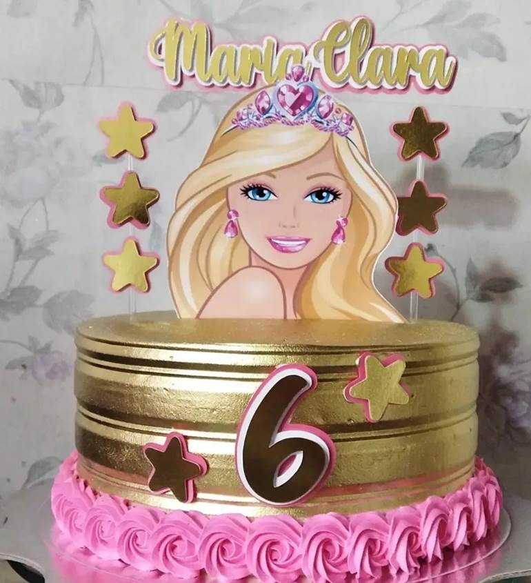 CupQueen - Bolo no tema Barbie, super feminino, delicado e fashion