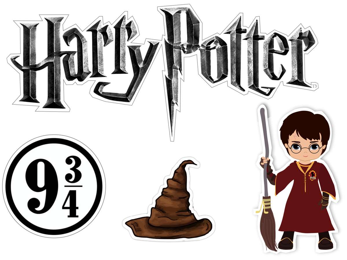 topper de bolo harry potter