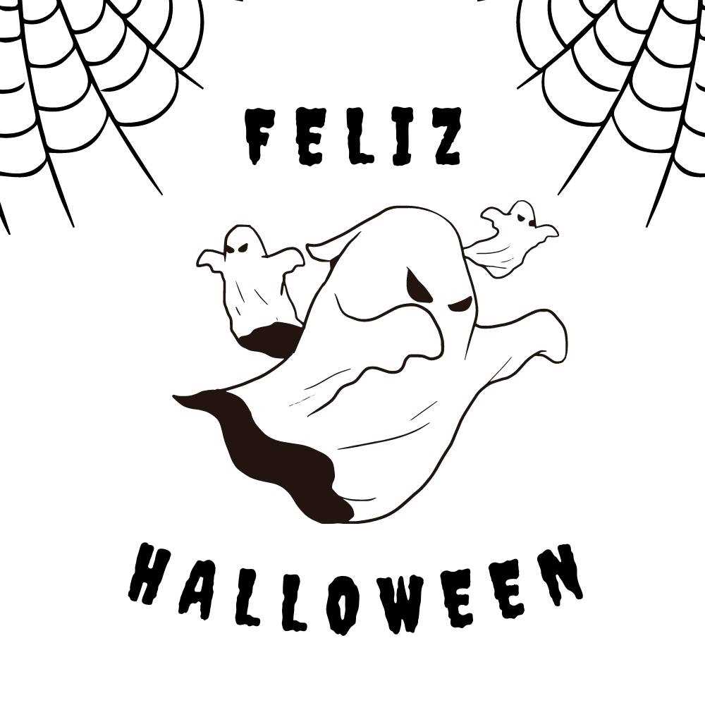 Desenho de fantasmas halloween