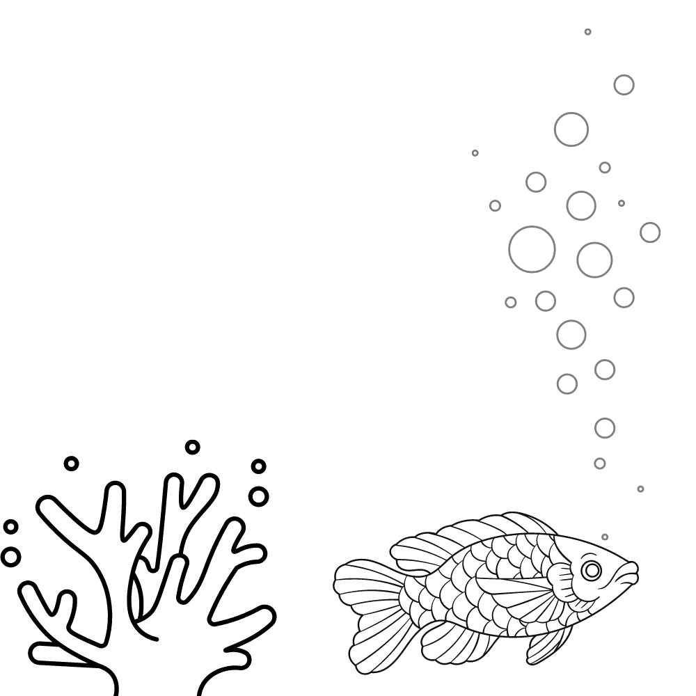 desenho de peixe para colorir educação infantil