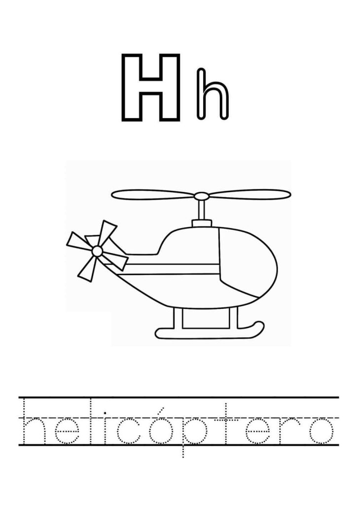 letra h para colorir