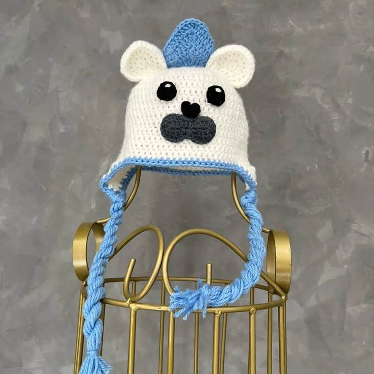 Gorro em formato de urso