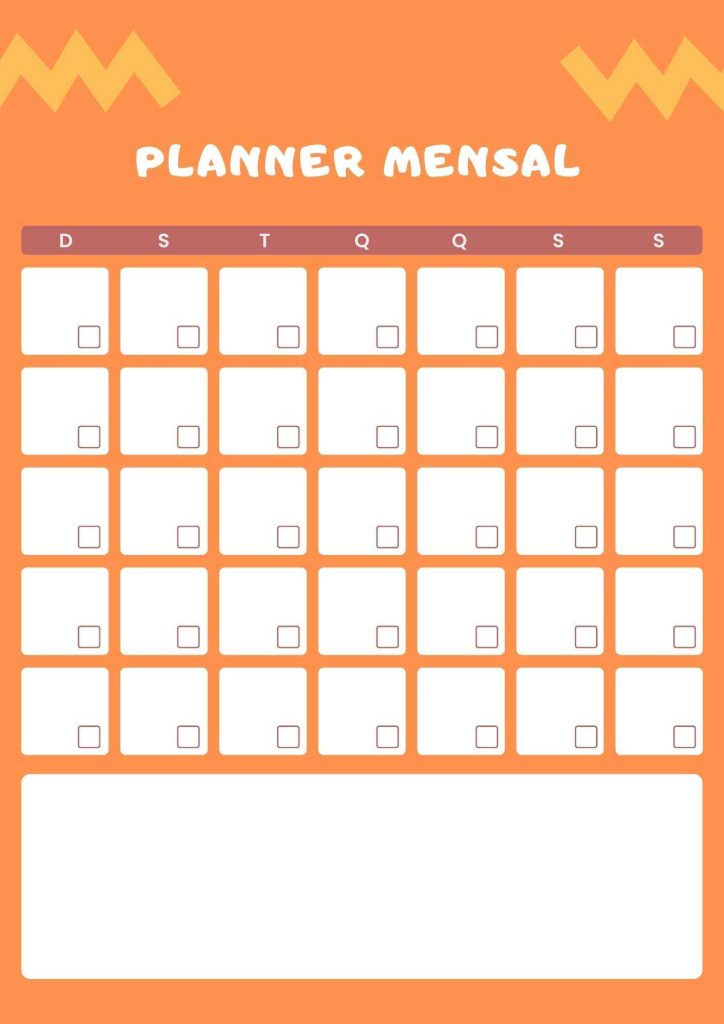 planner mensal gratuito