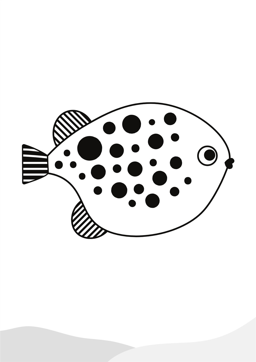 peixe preto e branco