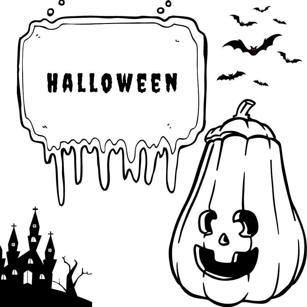 Desenhos para colorir de desenhos animados de halloween com fantasmas fofos  e assustadores para atividades de crianças e adultos