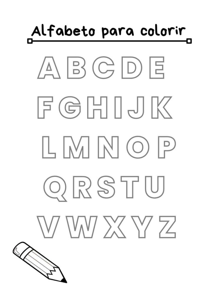 alfabeto tamanho grande a4 