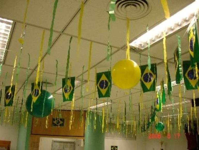 Bandeiras e fitas de Copa do Mundo