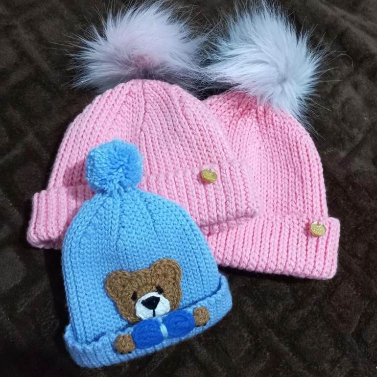 Kit família de gorro