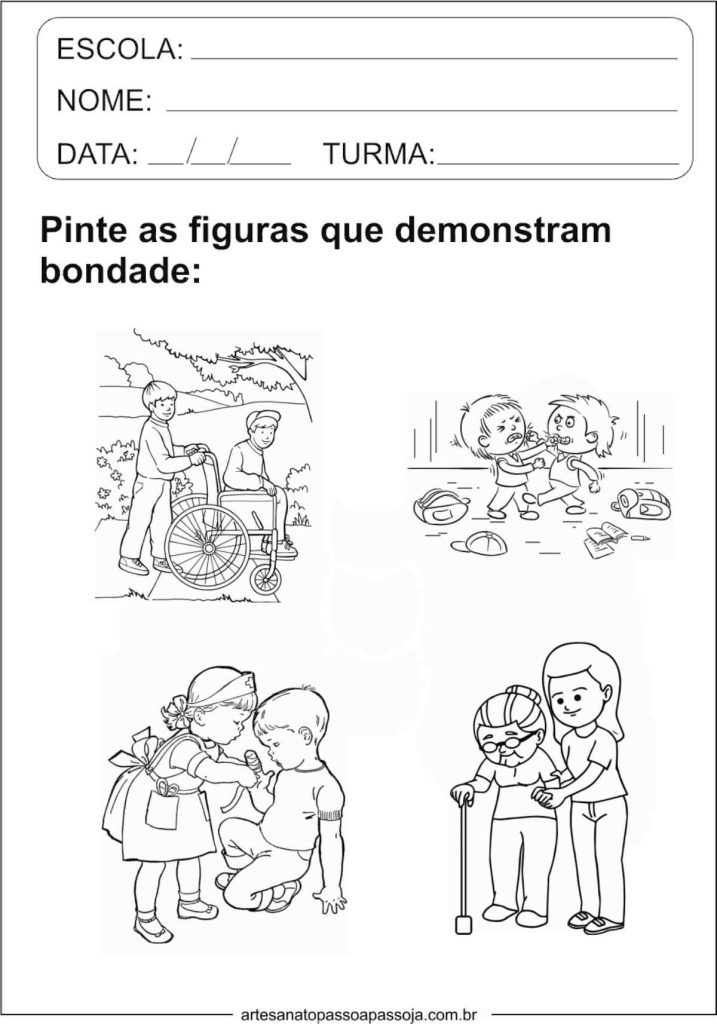 atitudes de bondade ensino religioso