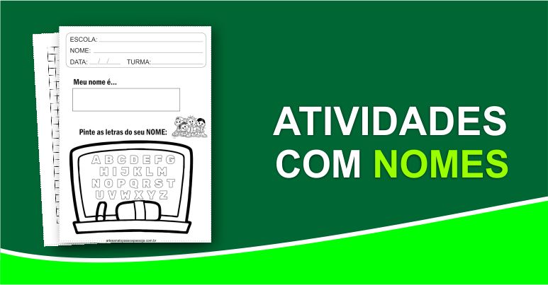 sugestões de atividades com nomes para educação infantil