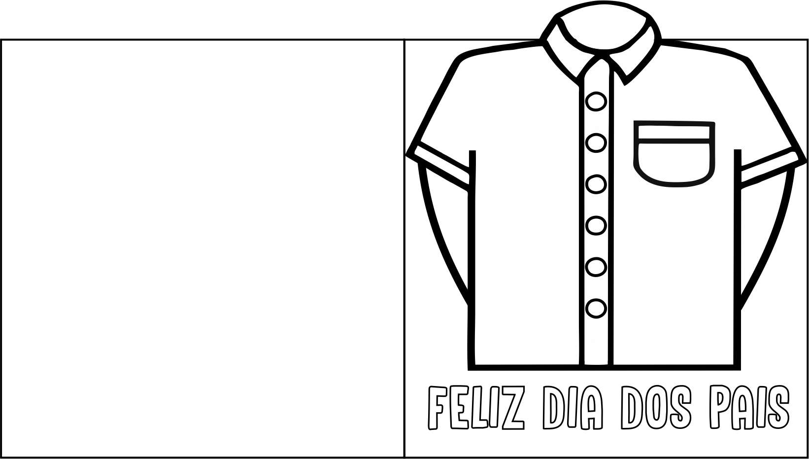 Cartão camisa de dia dos pais