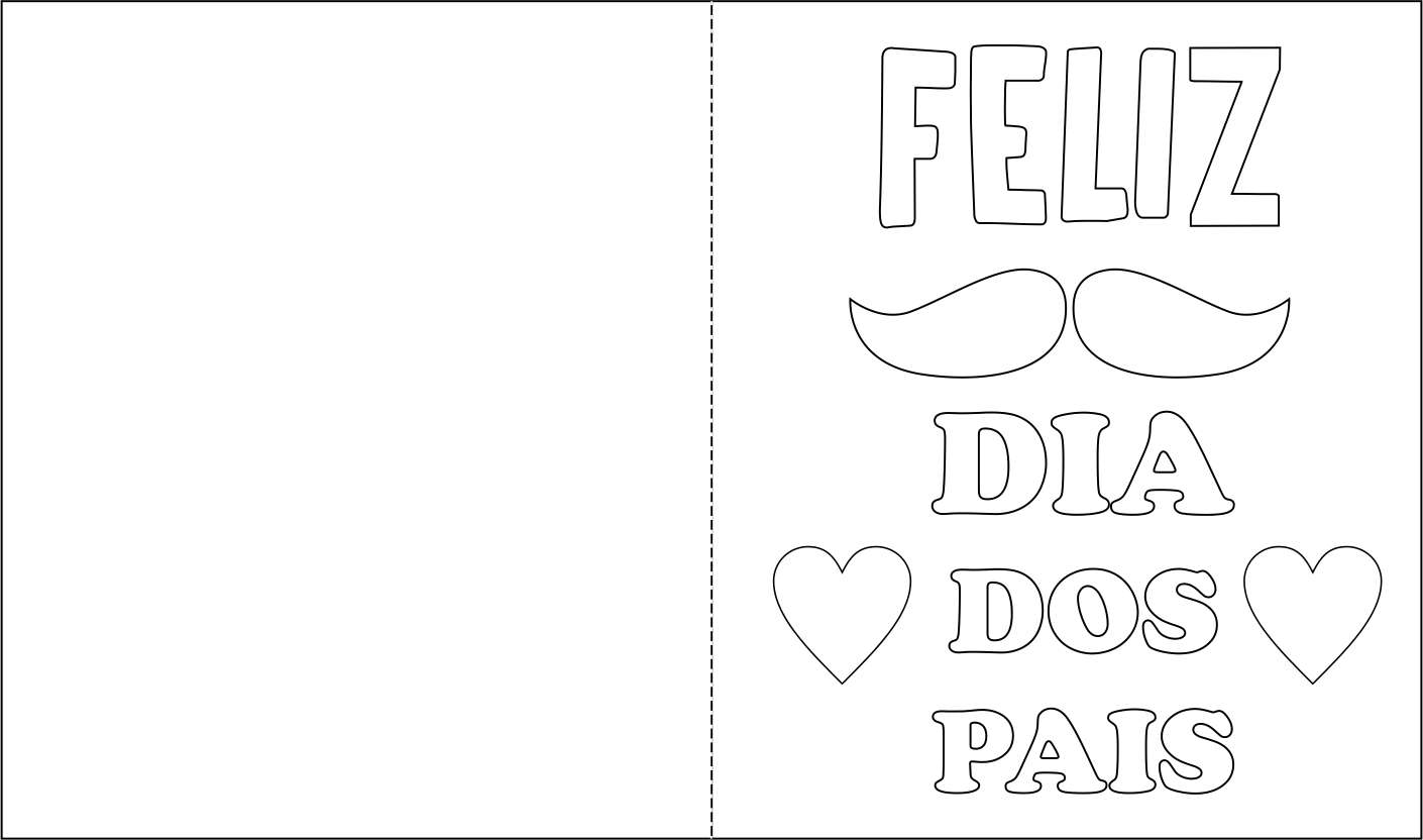 Cartão para dia dos pais com bigode