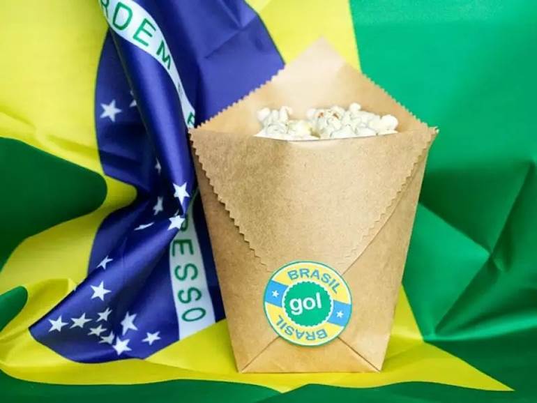 Saco de pipoca para copa do mundo