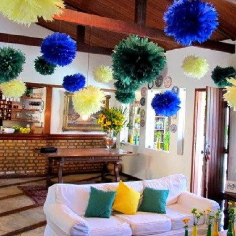 Decoração de sala do Brasil Copa do Mundo