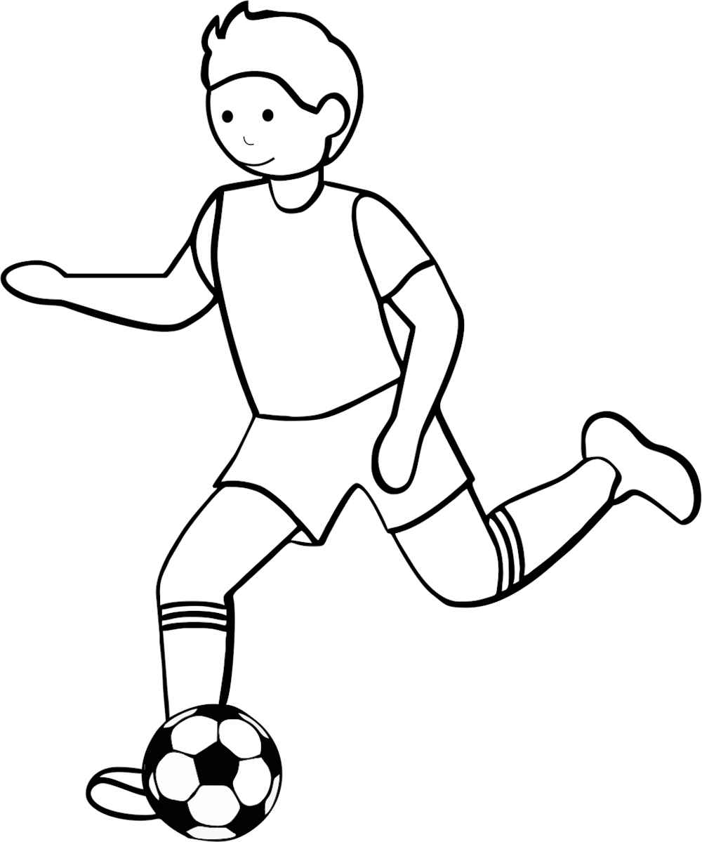 Desenho de jogador de futebol fácil
