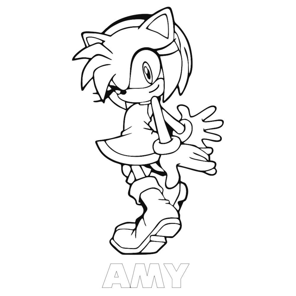 desenho da amy em preto e branco