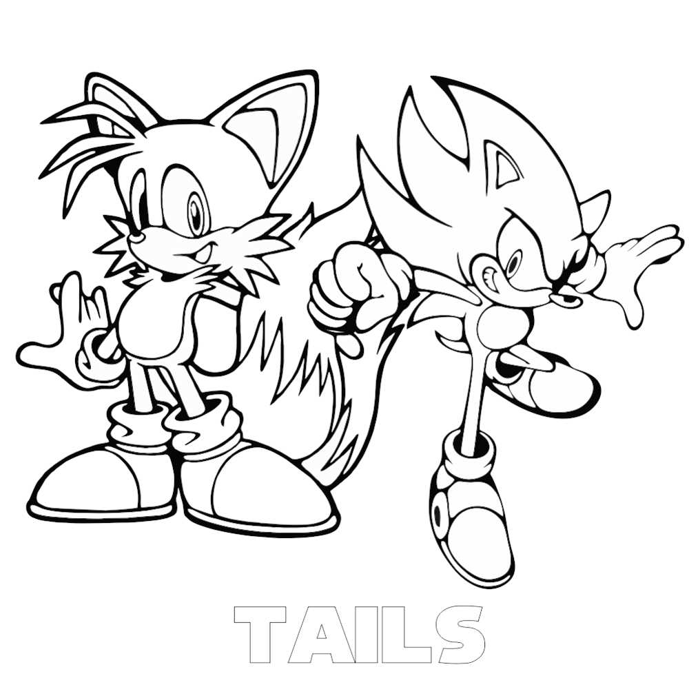 desenho do Tails Sonic juntos