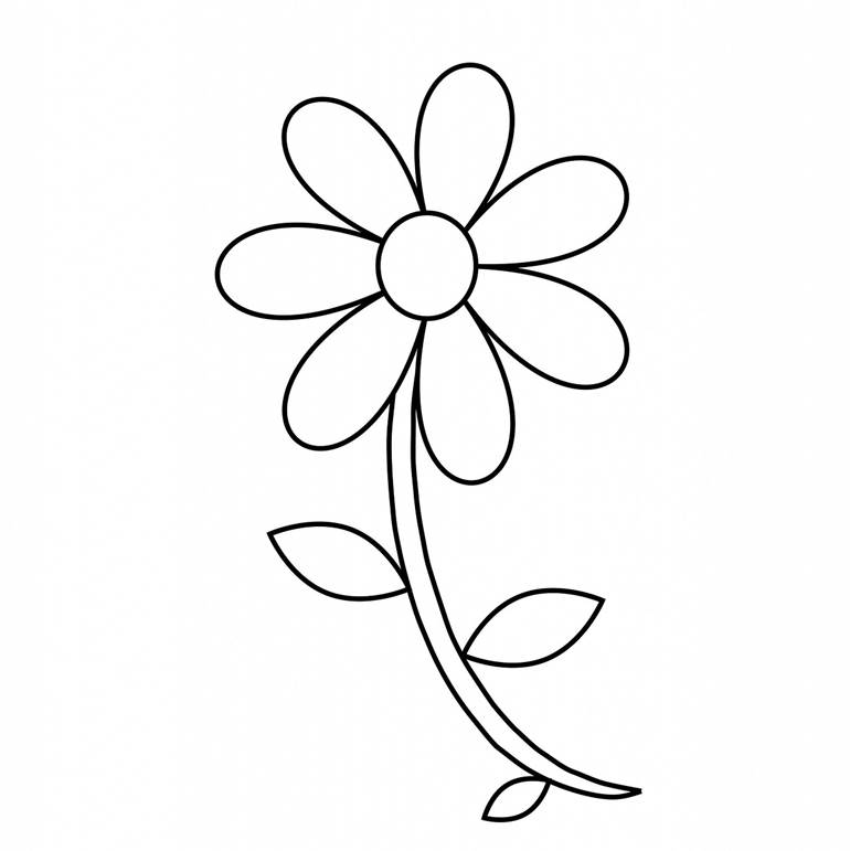 Desenho flor fácil