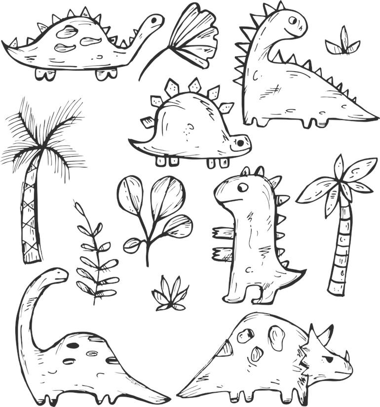 Dinossauros para desenhar