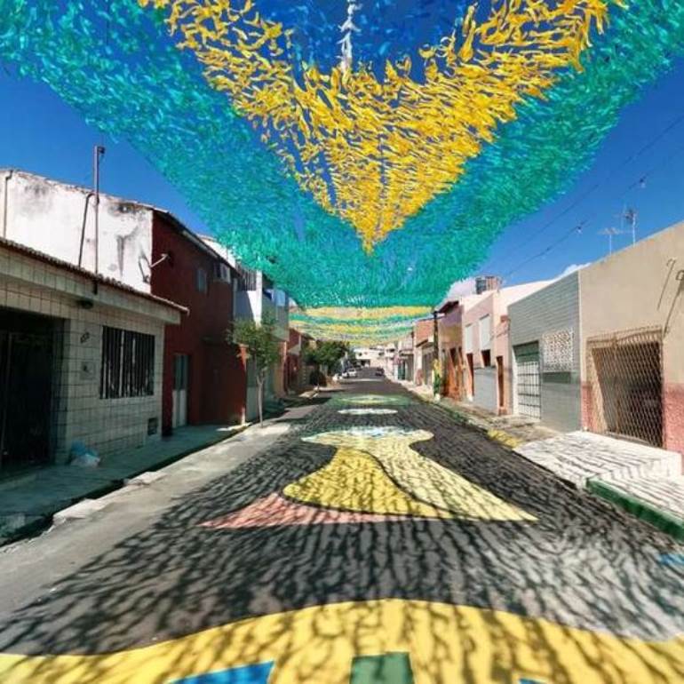 Decoração do Brasil na rua