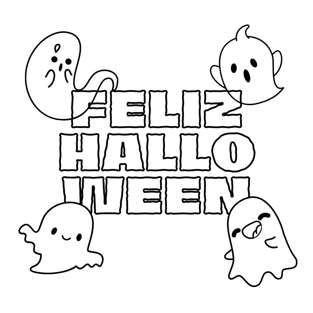 Desenho de halloween fantasmas
