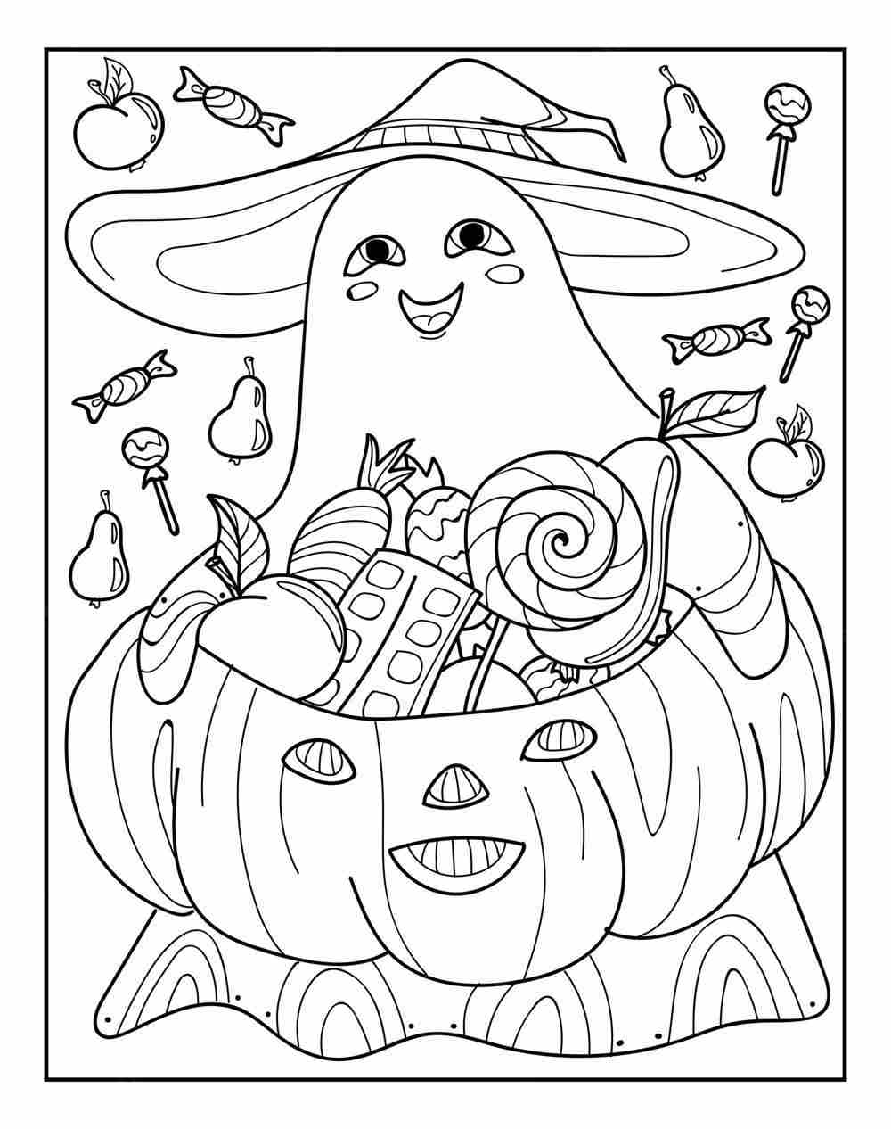 Desenho de fantasma Halloween