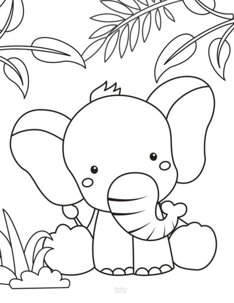 Desenho Elefante fácil