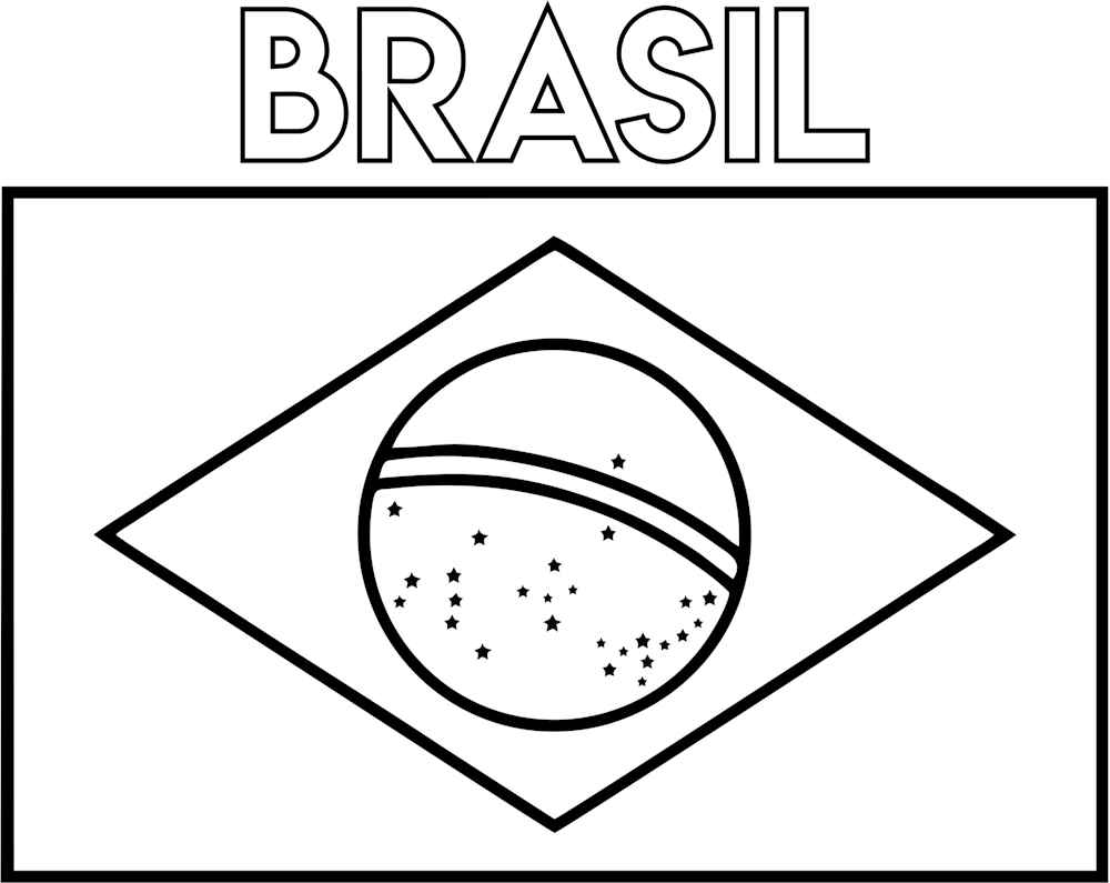 Desenho bandeira do Brasil