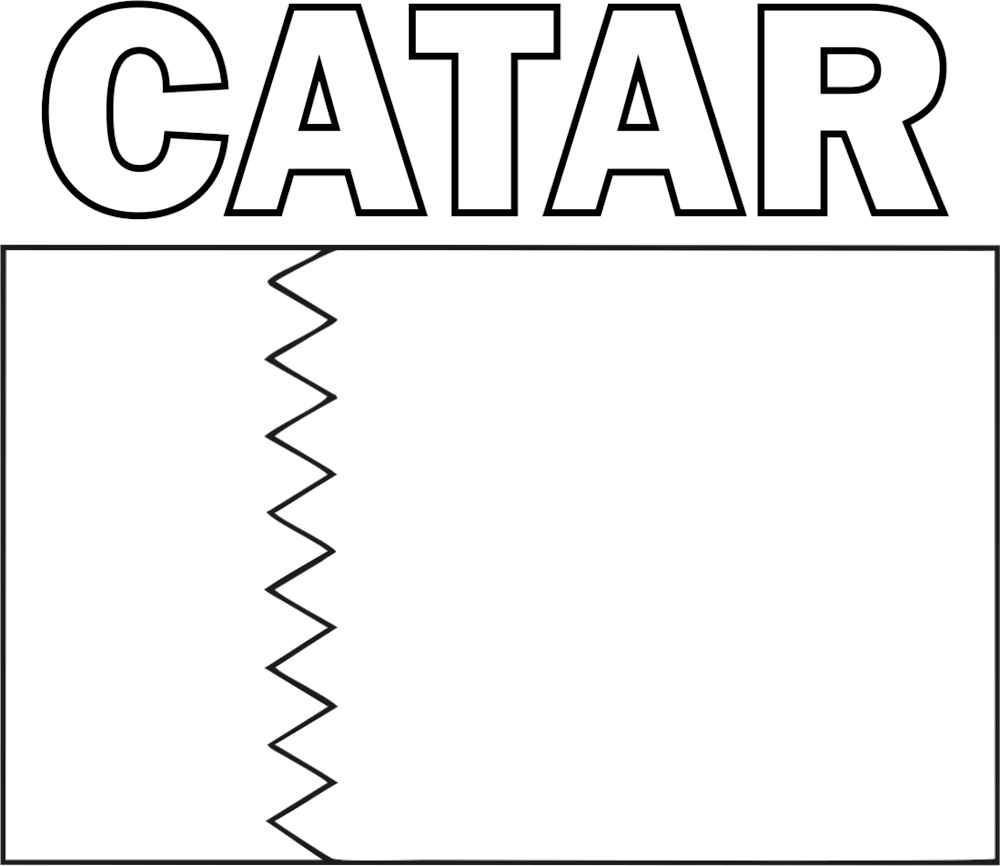 Bandeira do Catar para desenhar