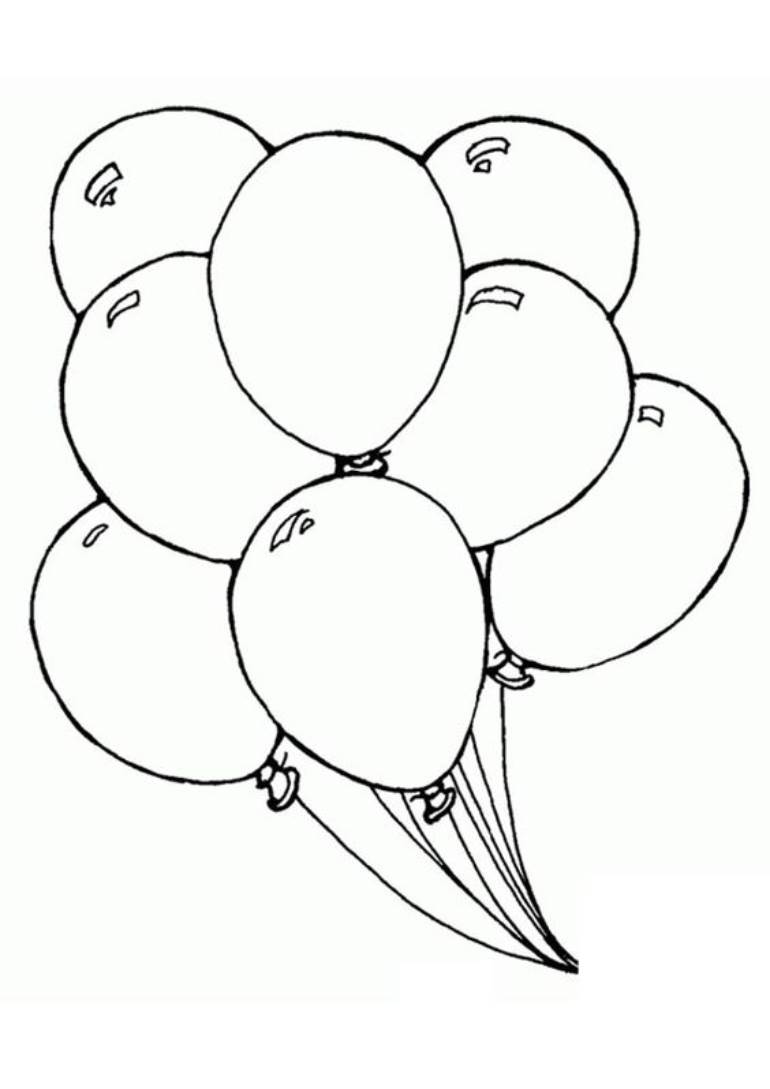 Desenho de balões voando