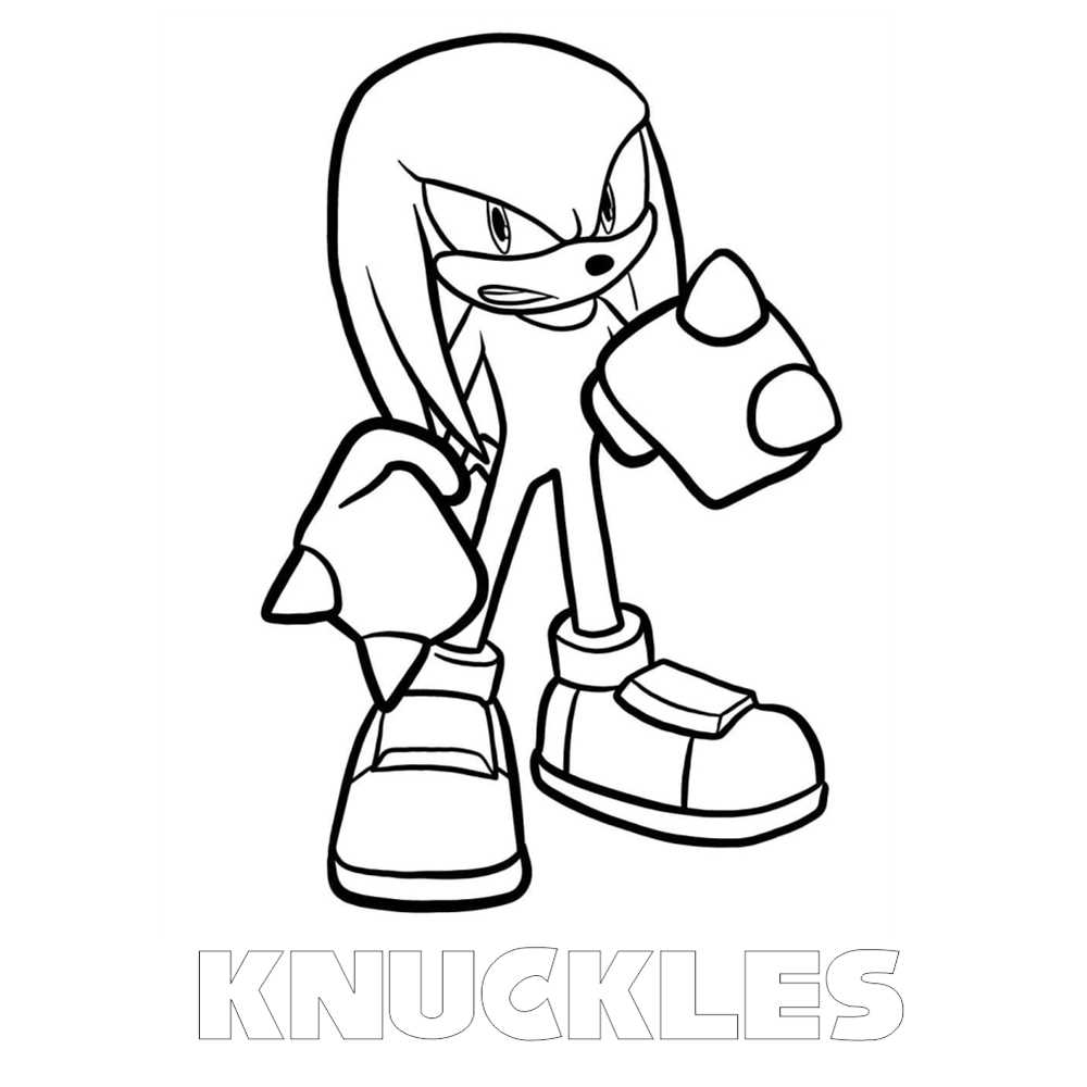 imagem do Knuckles para colorir