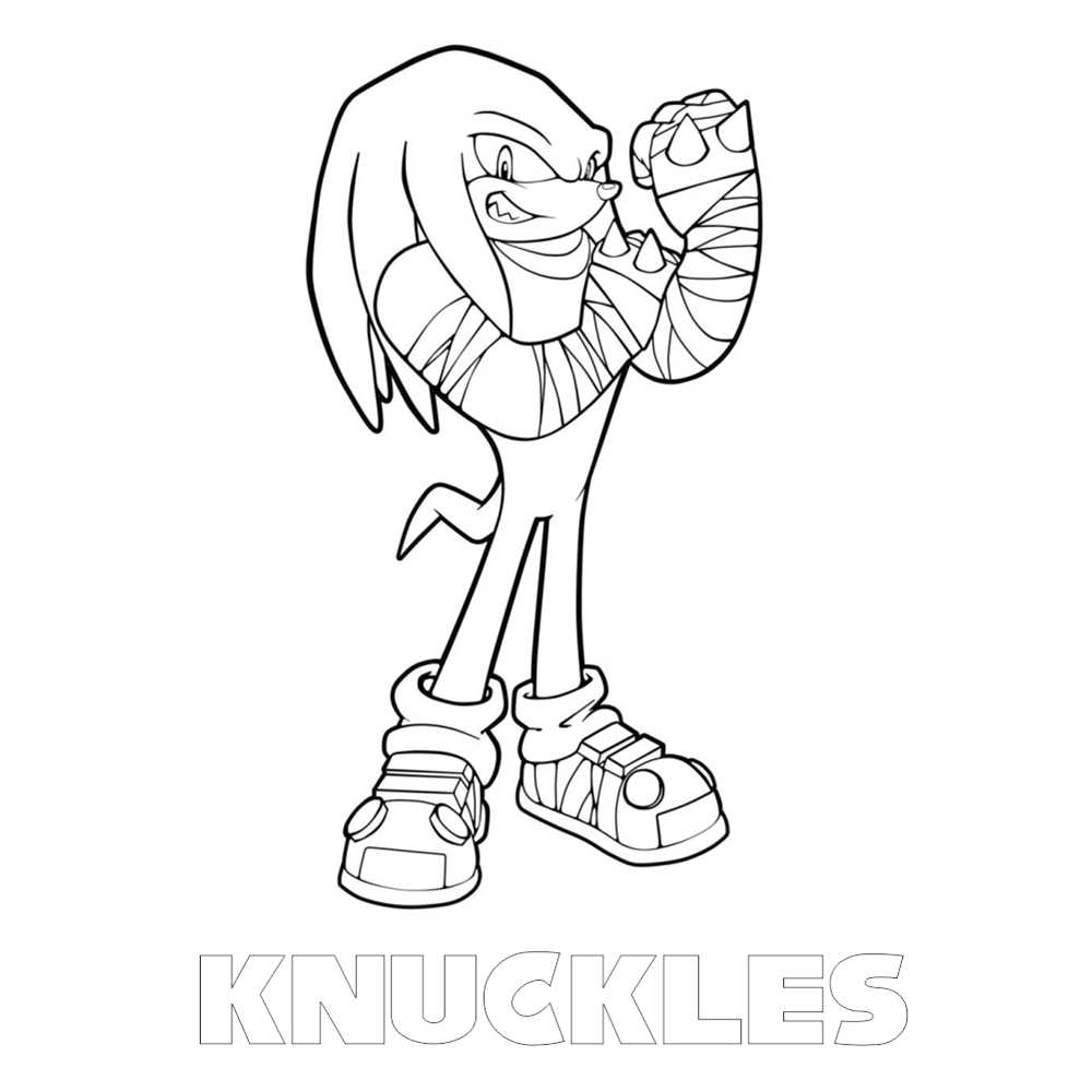 personagem Knuckles Sonic para pintar