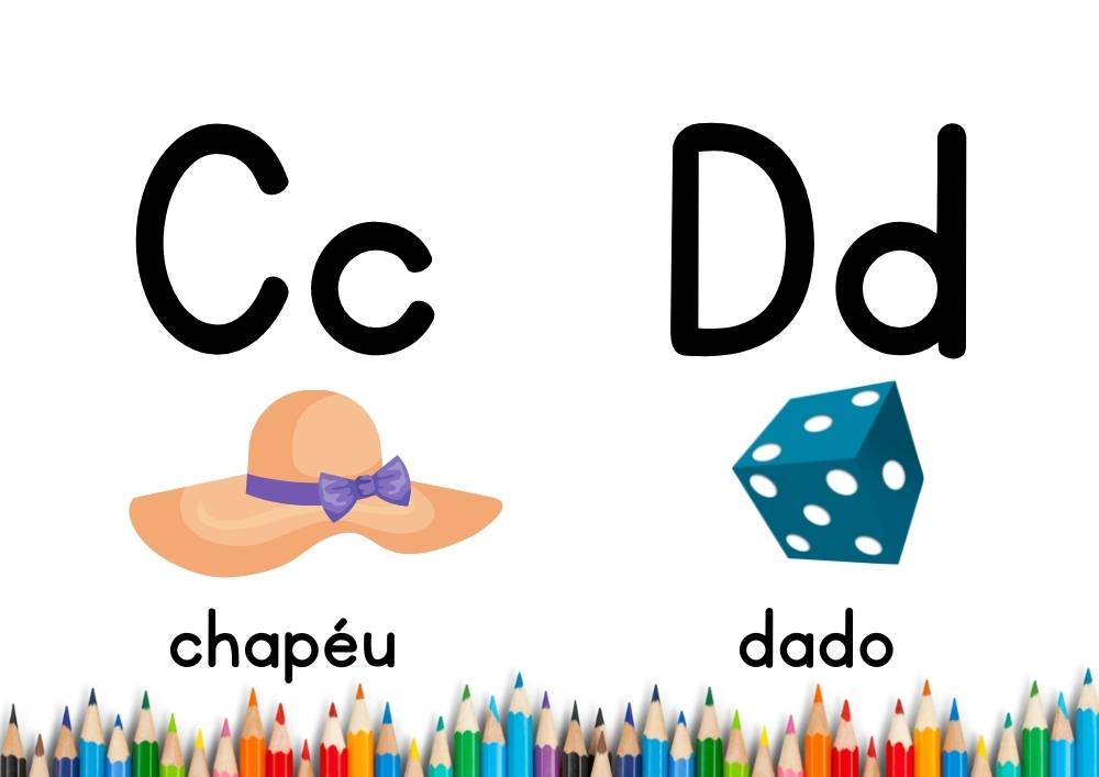 Letra c e d para imprimir