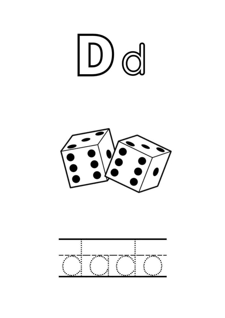 letra d para colorir