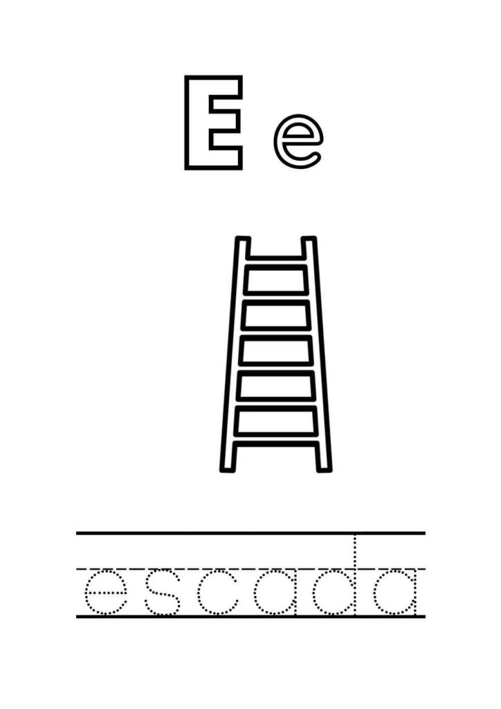 letra e para colorir