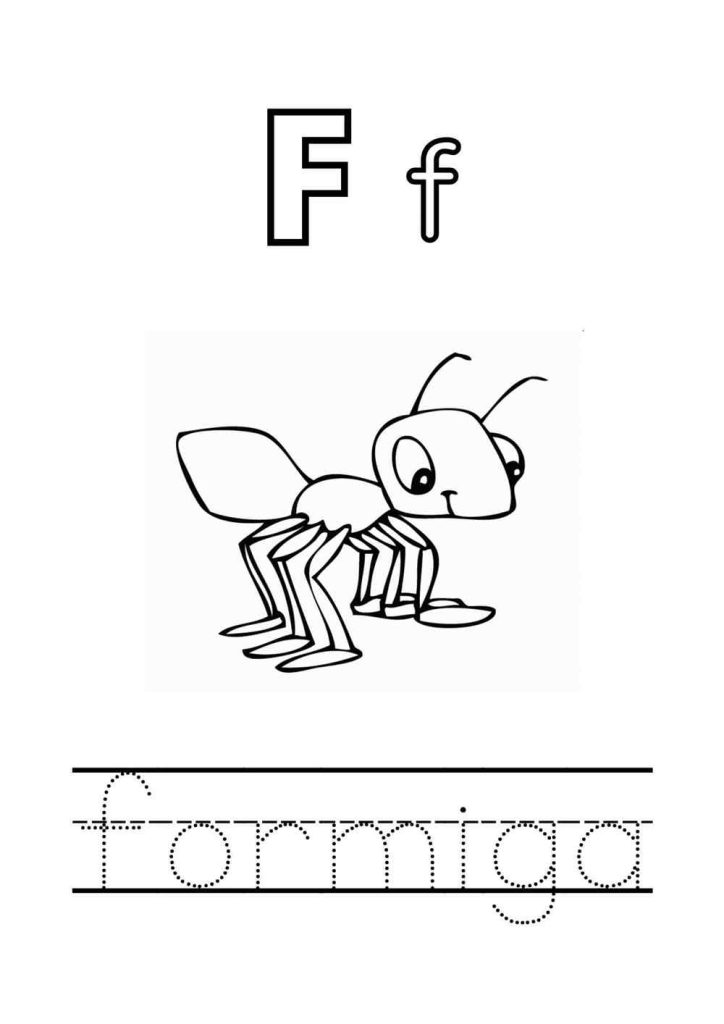 letra f para colorir