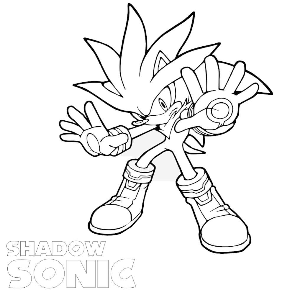 Shadow Sonic para colorir e imprimir