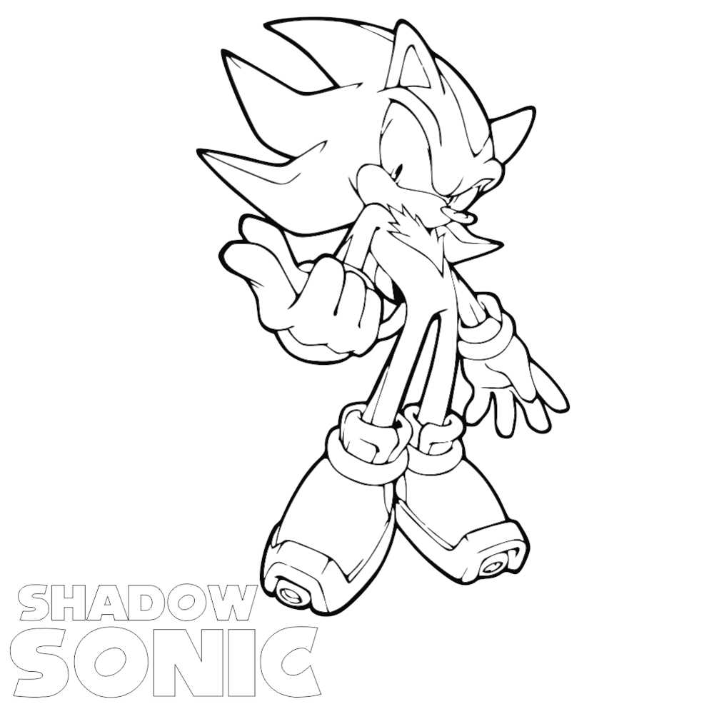 Shadow Sonic para colorir e imprimir