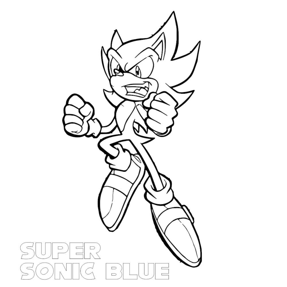 super Sonic para colorir e imprimir