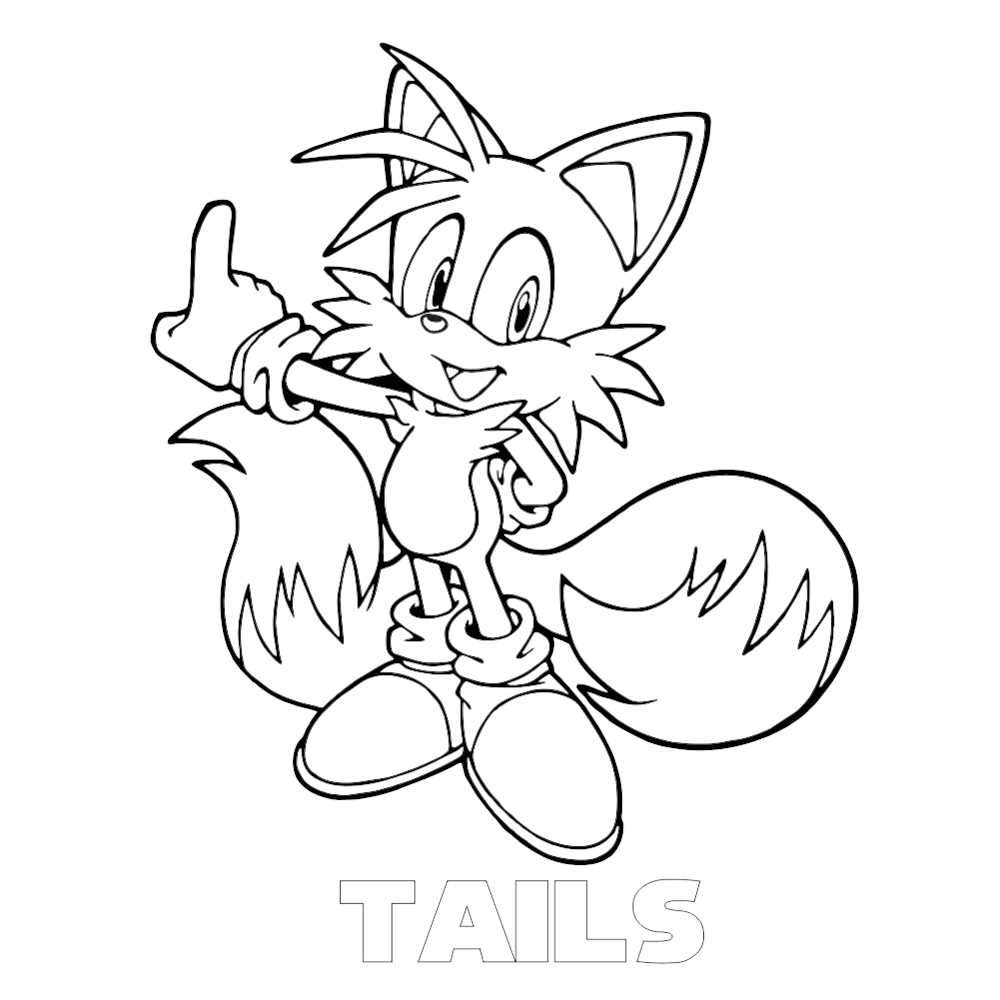 desenho tails para colorir