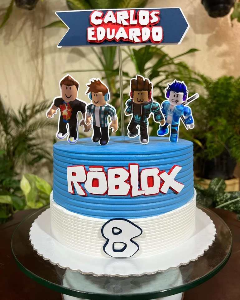 Bolo Roblox Chantininho  Bolo festa infantil, Bolos de