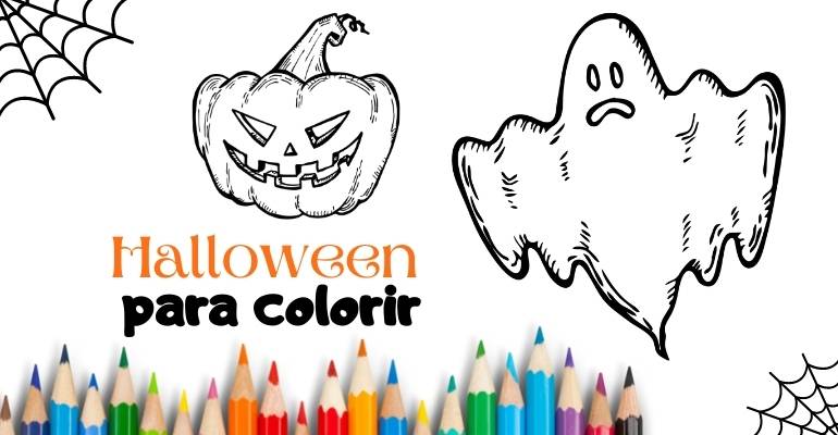 desenhos criativos de halloween para colorir